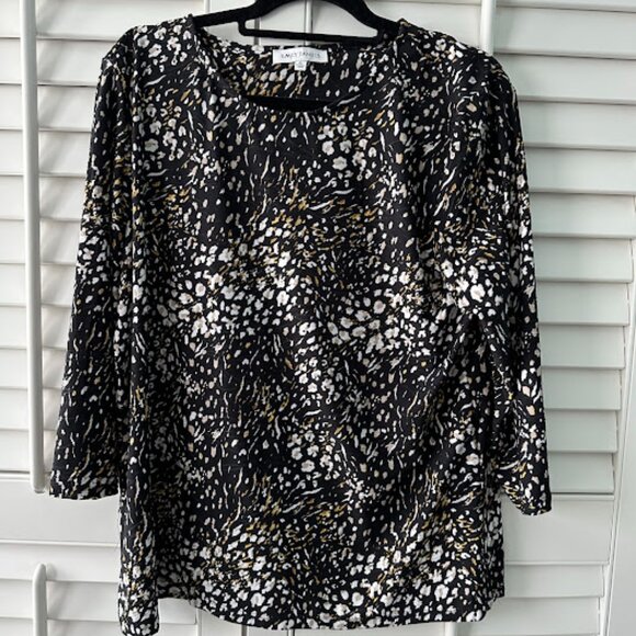 Black, gold and white woman's top - Picture 1 of 3